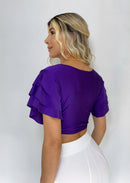 Blusa Manga Bolero Escote Nudo