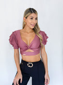 Blusa Manga Bolero Escote Nudo