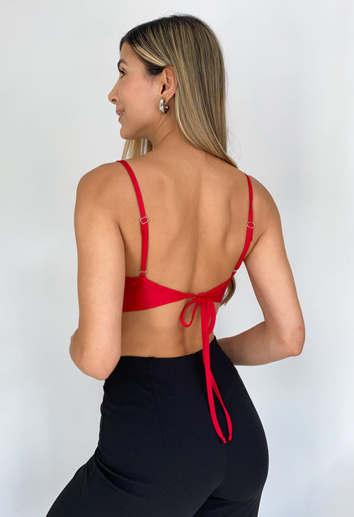 Crop Top En Punta Copa Talla Compartidas