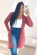 Kimono Manga Larga Rib Talla Plus