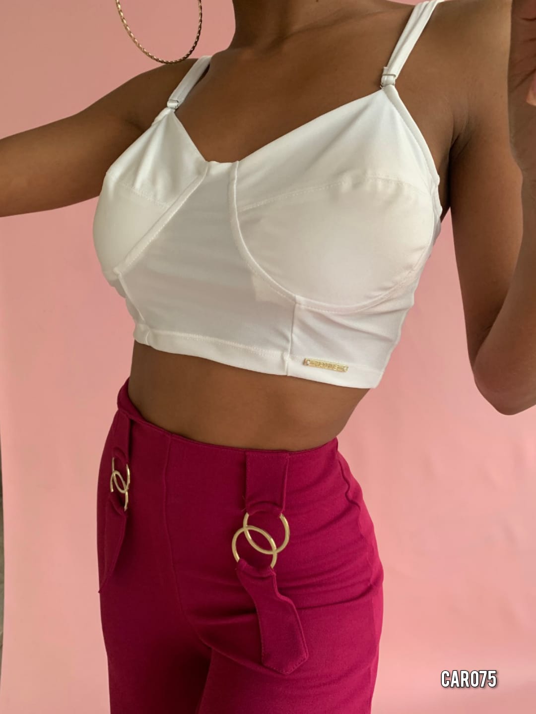 Blusa Corta Tiras Copas