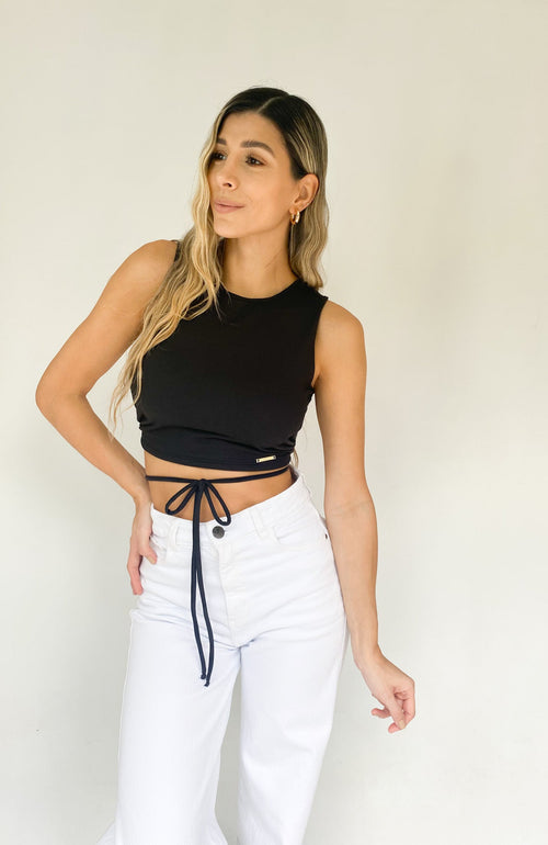 Blusa Manga Sisa Amarrar Atras