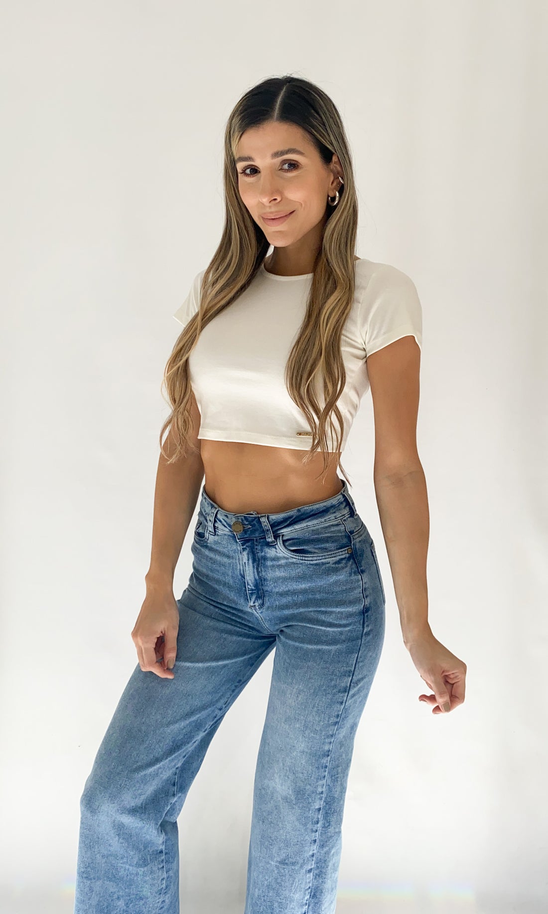 Blusa Manga Corta Espalda Escote