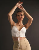 Blusa Corta Hoja Rota Tiras