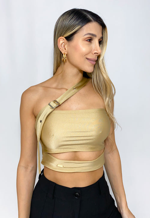 Blusa Estraple Con Hebilla