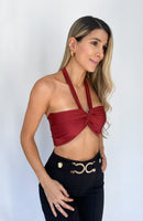 Crop Top Amarrar Cuello