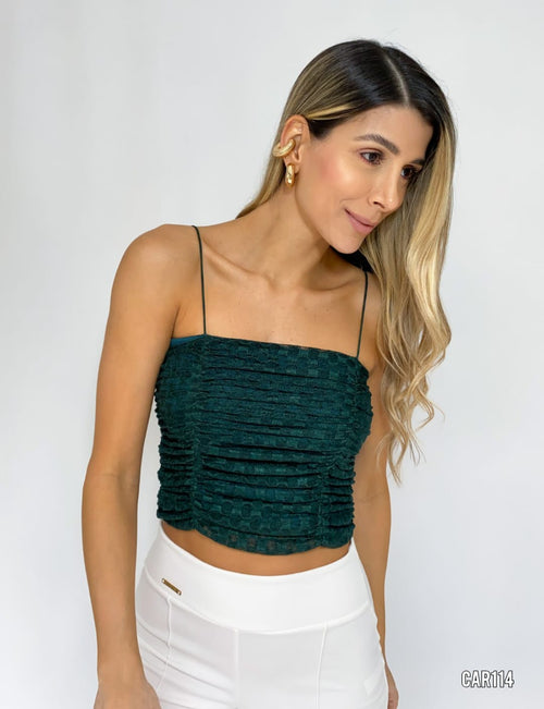 Blusa Runchada Tiras Mayatex