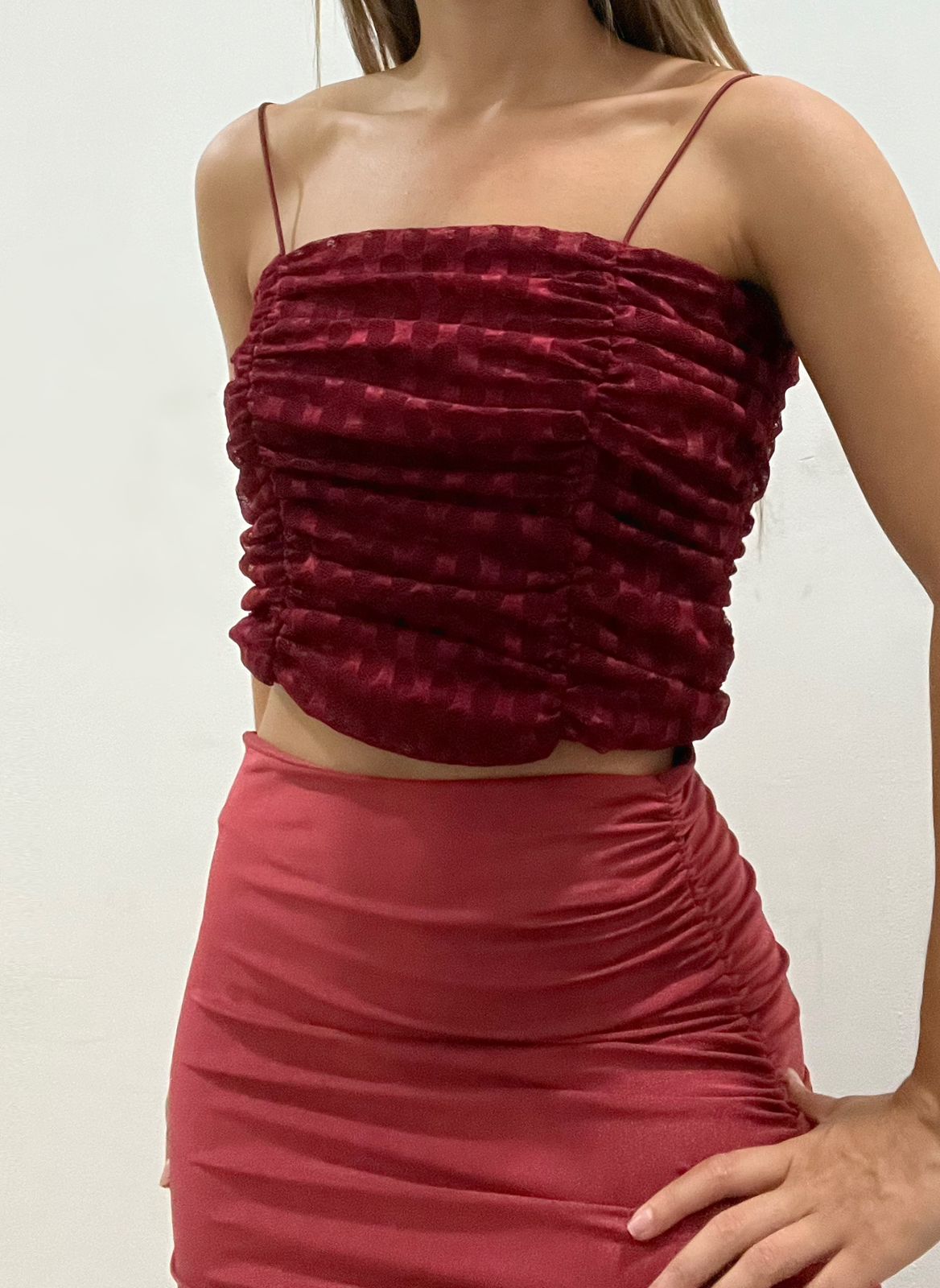 Blusa Runchada Tiras Mayatex