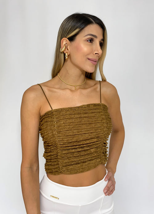 Blusa Runchada Tiras Mayatex