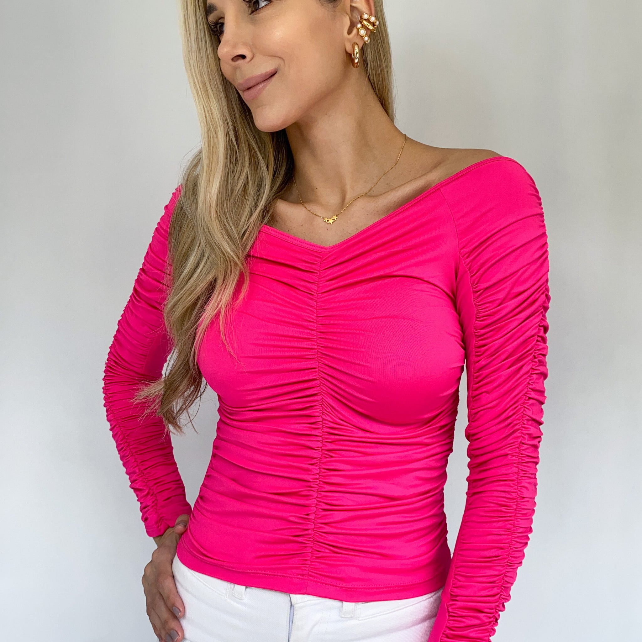 Blusa Manga Larga Runche Solo Fondo