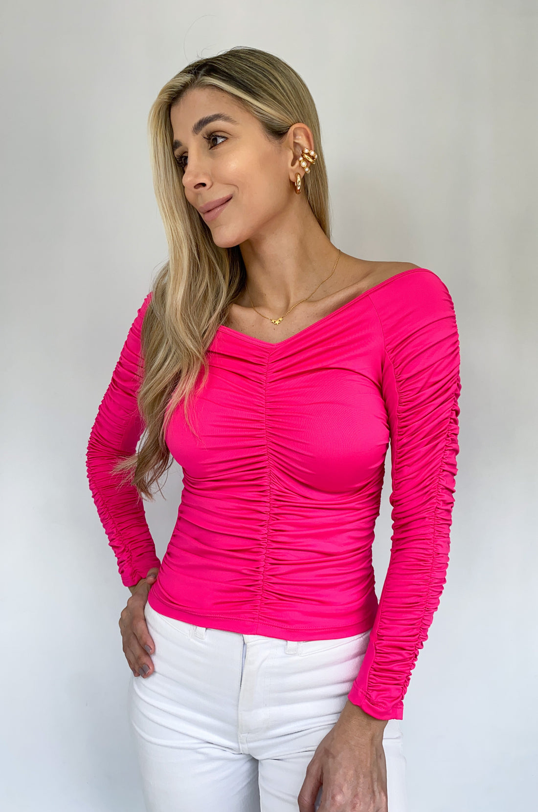 Blusa Manga Larga Runche Solo Fondo
