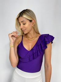 Blusa Manga Asimetrica Unicolor Bolero