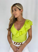 Blusa Manga Asimetrica Unicolor Bolero