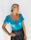 Blusa Manga Globo Estilo Corset