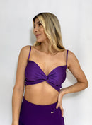 Croptop Tiras Anudado Plizado