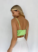 Croptop Tiras Anudado Plizado