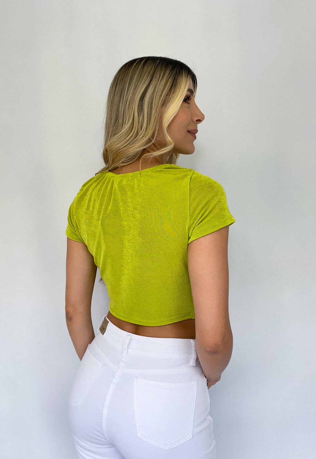 Blusa Manga Corta Cuello Zurcido Escote