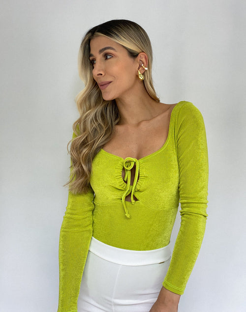 Body Manga Larga Recogido En Busto