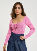 Body Manga Larga Recogido En Busto