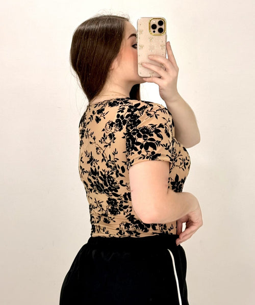 Body Manga Corta Estampado Mayatex Plus