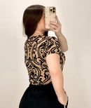 Body Manga Corta Estampado Mayatex Plus