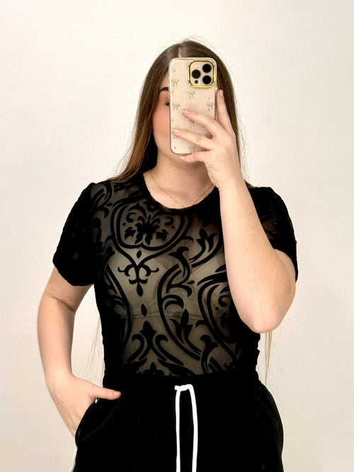 Body Manga Corta Estampado Mayatex Plus