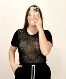 Body Manga Corta Estampado Mayatex Plus