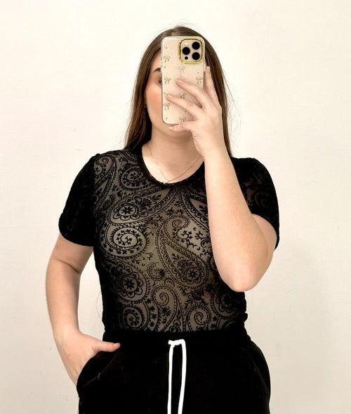 Body Manga Corta Estampado Mayatex Plus