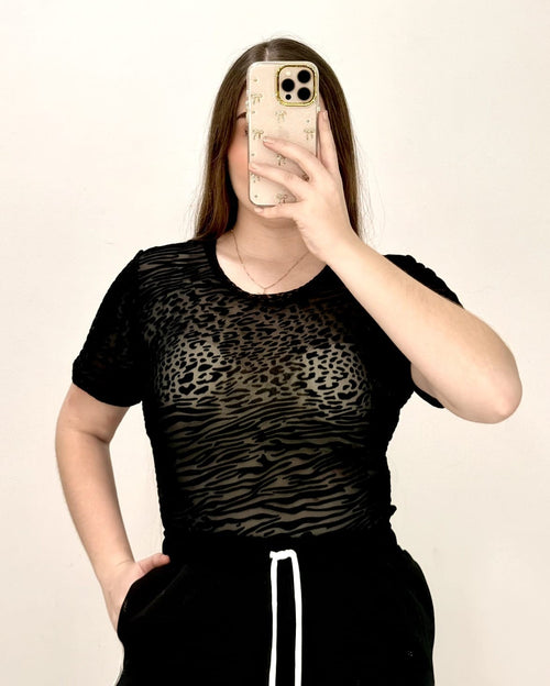 Body Manga Corta Estampado Mayatex Plus