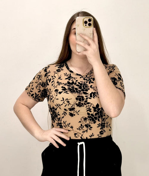 Body Manga Corta Estampado Mayatex Plus