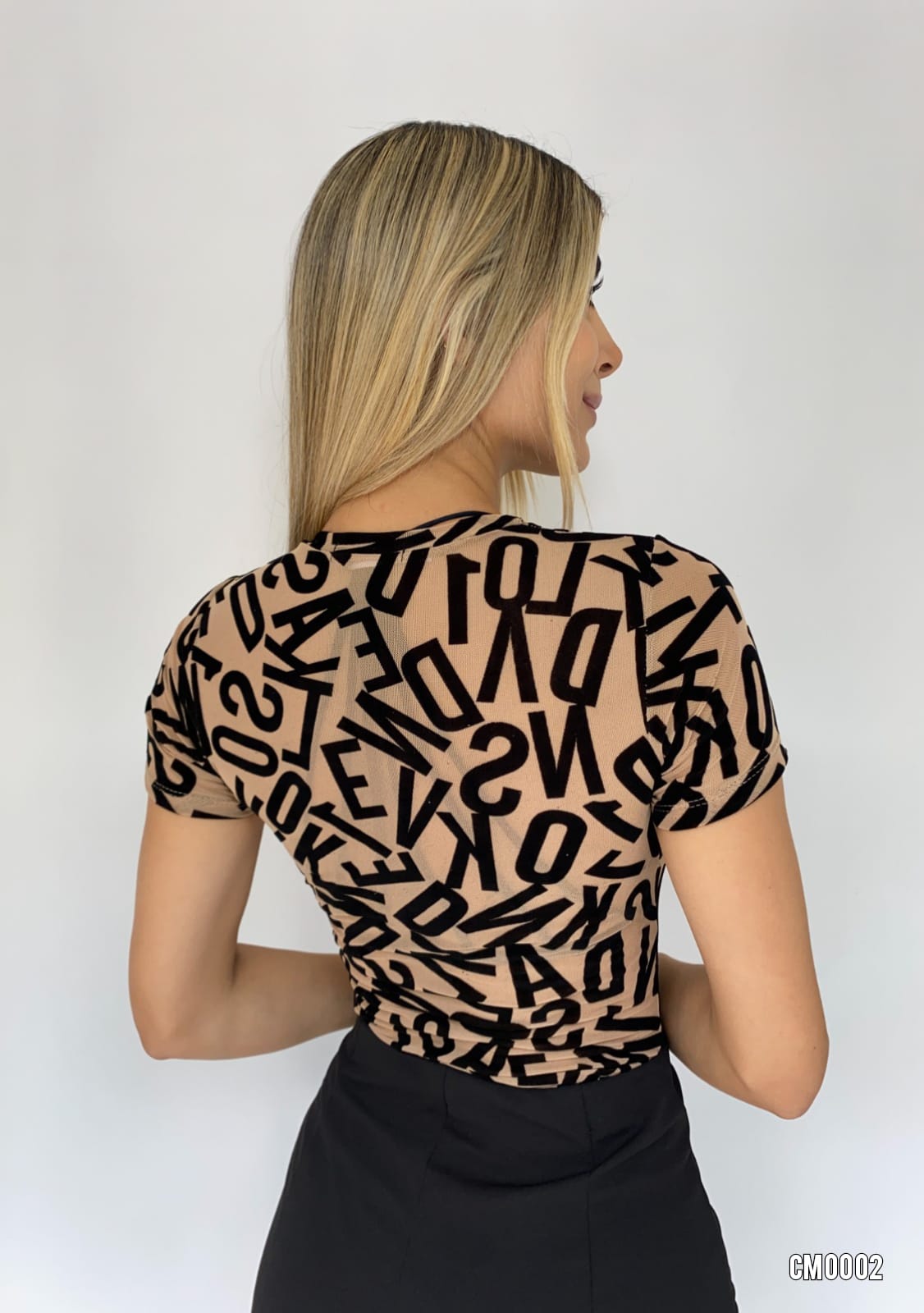 Body Manga Corta Estampado Mayatex
