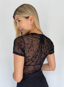 Body Manga Corta Estampado Mayatex