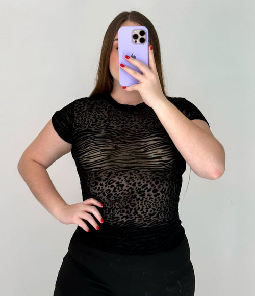 Blusa Manga Corta Plus Mayatex Estampado