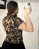 Blusa Manga Corta Plus Mayatex Estampado