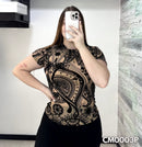 Blusa Manga Corta Plus Mayatex Estampado