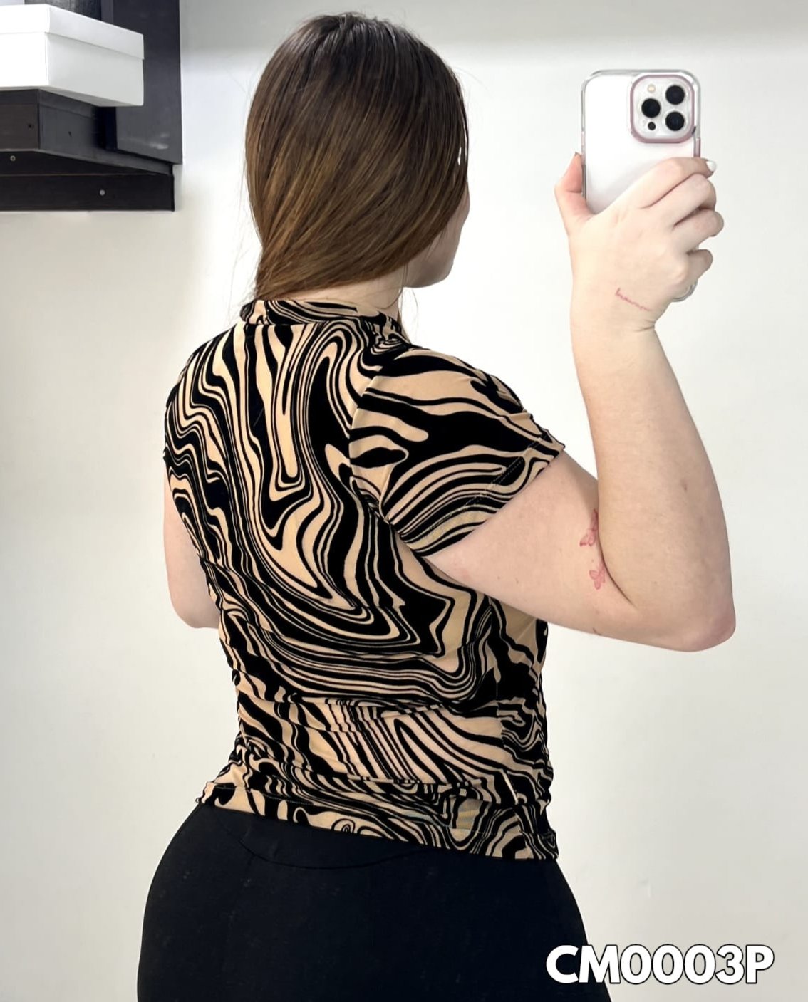 Blusa Manga Corta Plus Mayatex Estampado