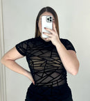 Blusa Manga Corta Plus Mayatex Estampado