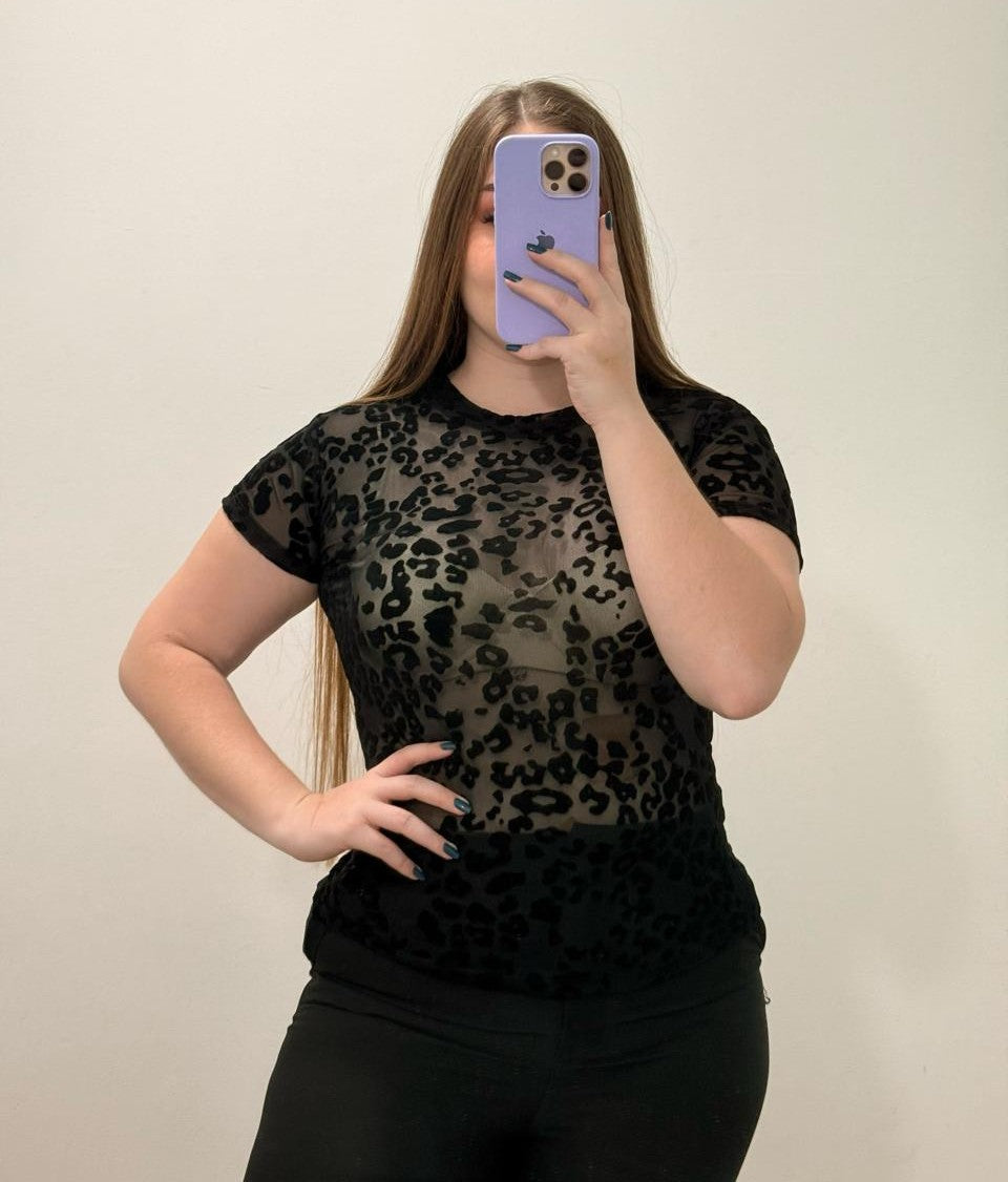 Blusa Manga Corta Plus Mayatex Estampado