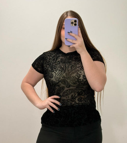 Blusa Manga Corta Plus Mayatex Estampado