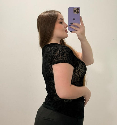 Blusa Manga Corta Plus Mayatex Estampado