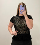 Blusa Manga Corta Plus Mayatex Estampado