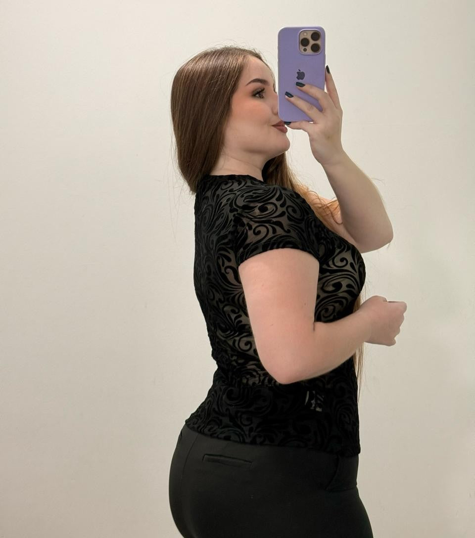 Blusa Manga Corta Plus Mayatex Estampado