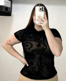 Blusa Manga Corta Plus Mayatex Estampado