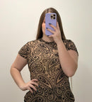 Blusa Manga Corta Plus Mayatex Estampado