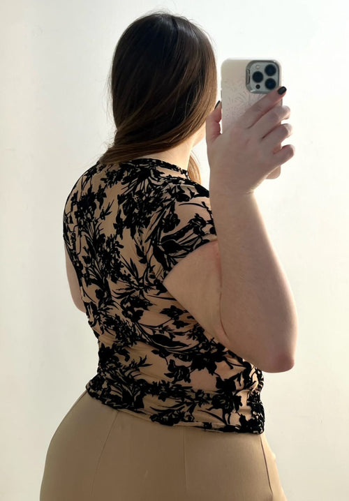 Blusa Manga Corta Plus Mayatex Estampado