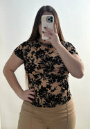 Blusa Manga Corta Plus Mayatex Estampado