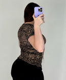 Blusa Manga Corta Plus Mayatex Estampado