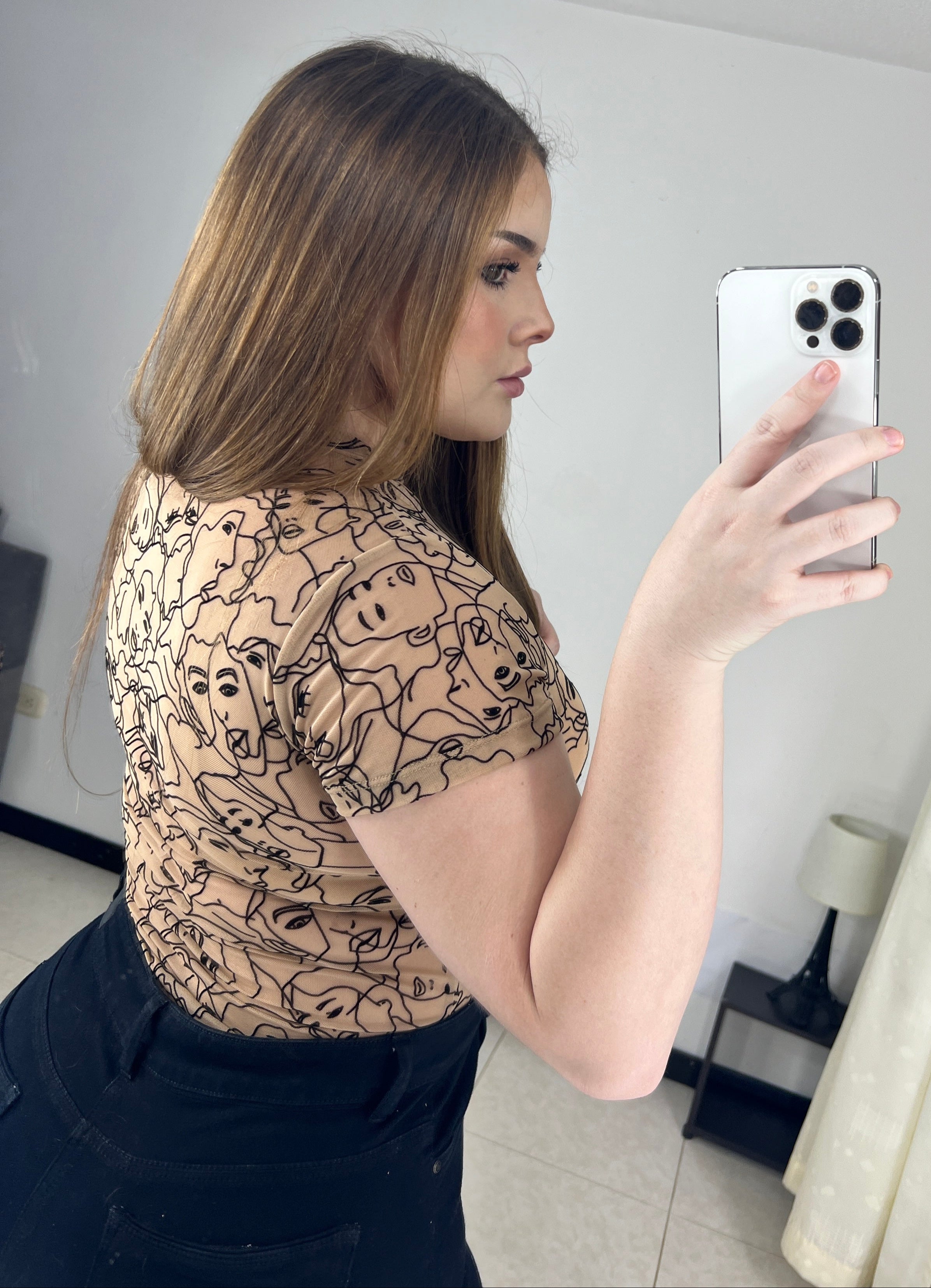 Blusa Manga Corta Plus Mayatex Estampado