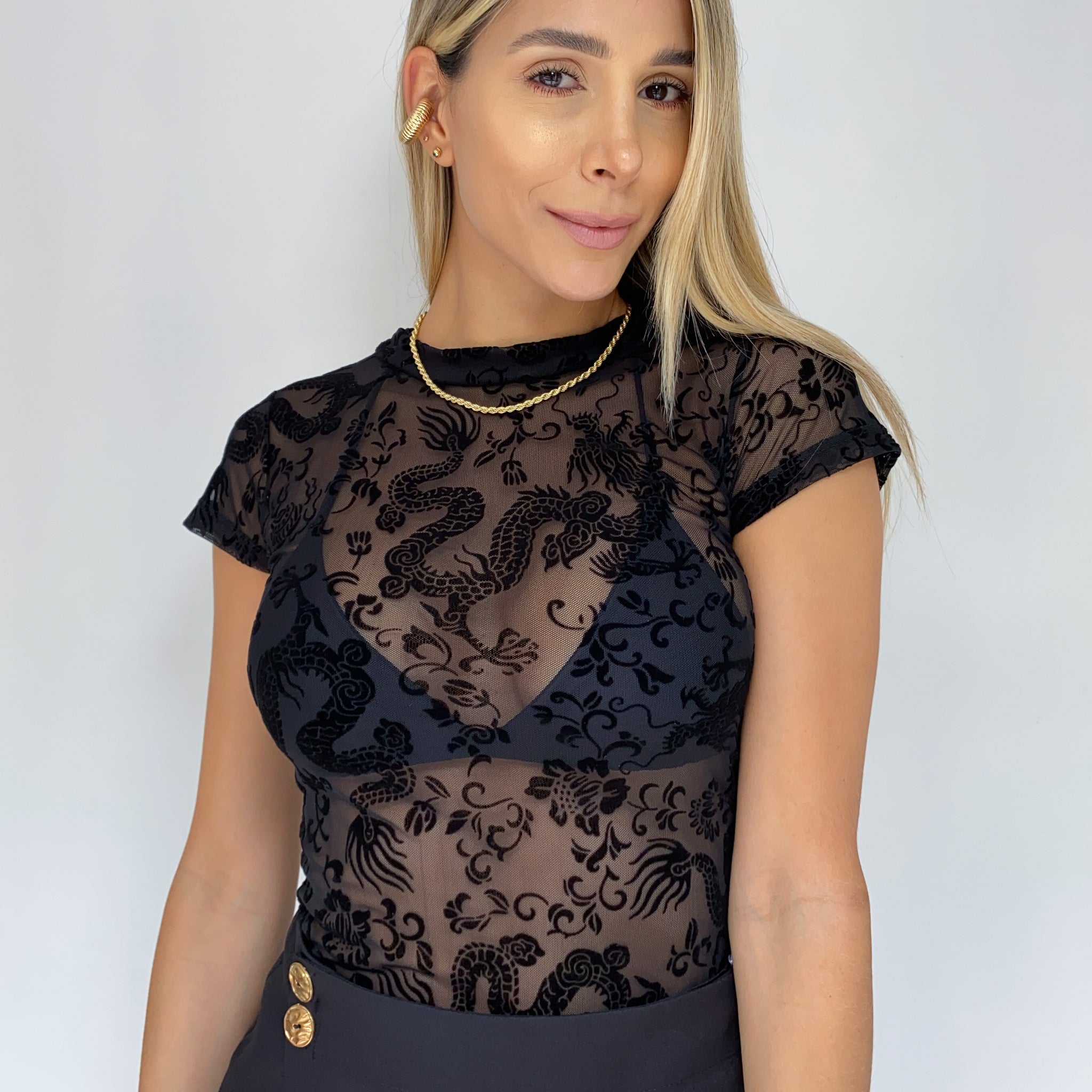 Blusa Manga Corta Cuello Redondo Mayatex