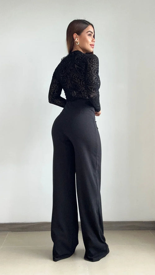 Body Manga Larga Cuello Alto Grabado